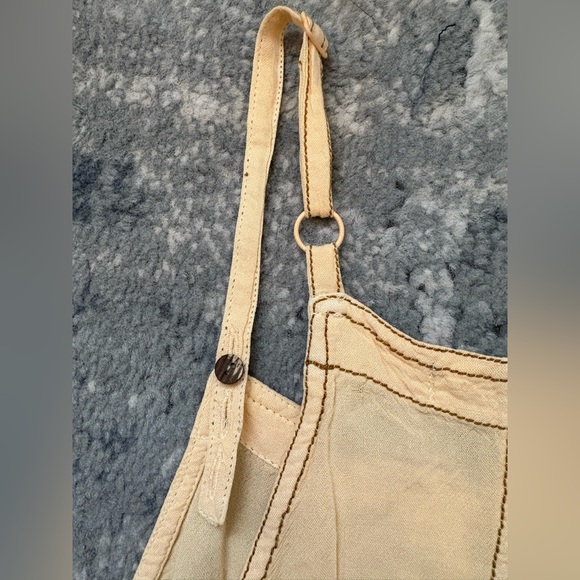 NWOT! OU Urban Outfitters Greta Overall Romper, SZ XS, Yellow - Picture 10 of 12